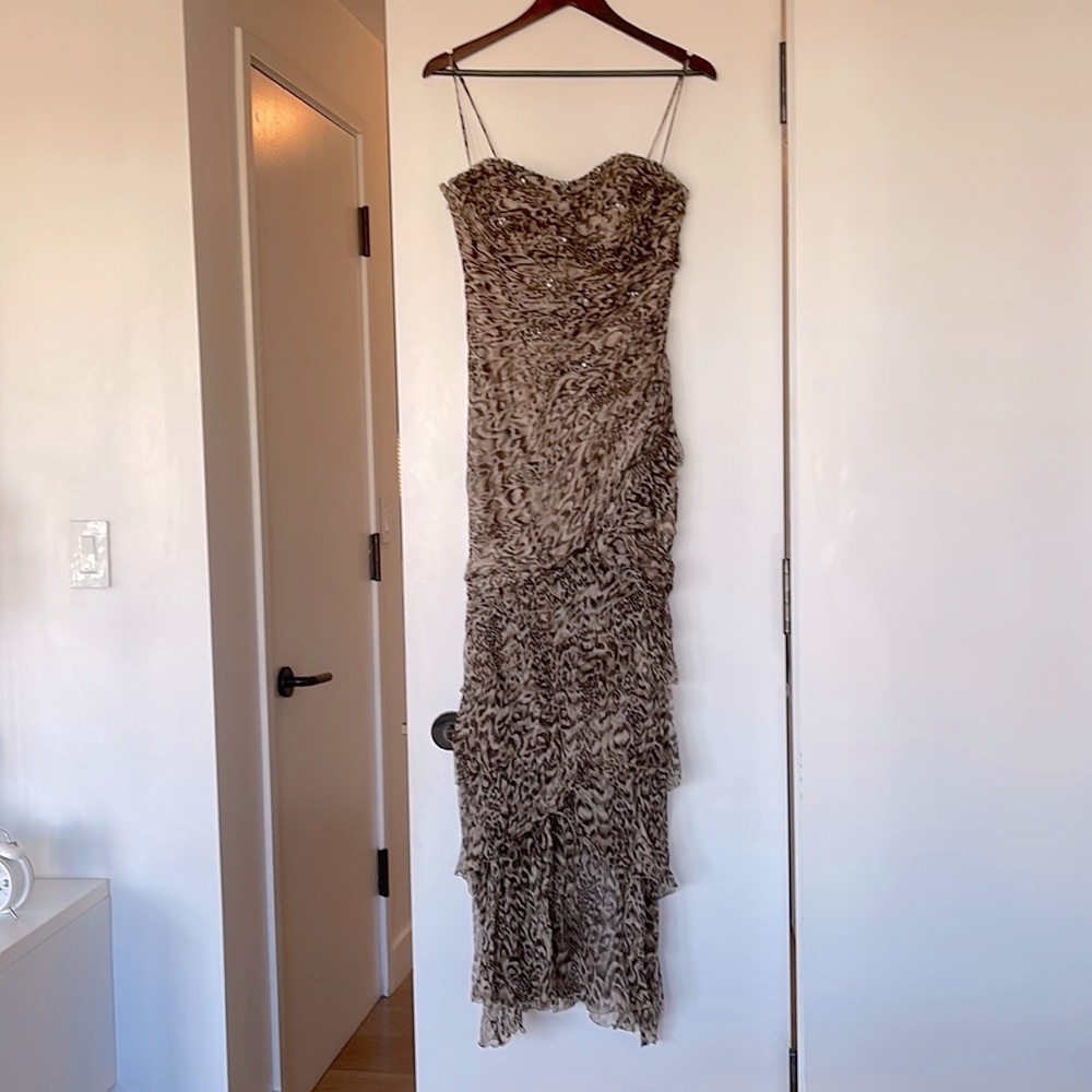 Gorgeous silk evening gown.